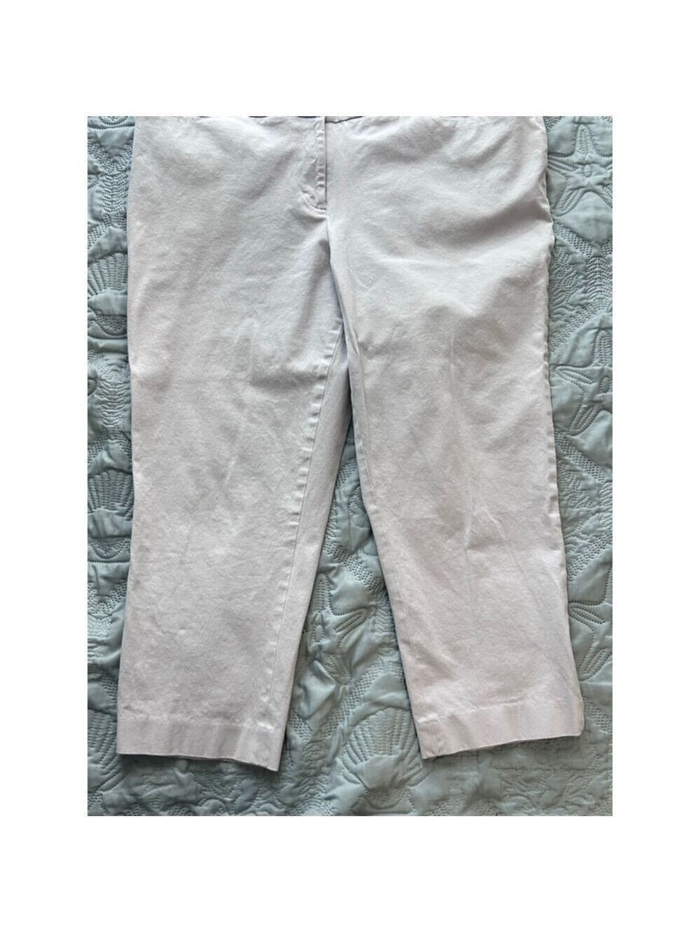 Lane Bryant Light Gray Capri Pants Plus Size 18 Slim Polished Crop - Picture 4 of 13